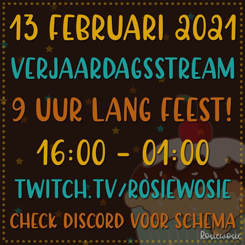 Rosiewosie Feeststream 13 februari 2021