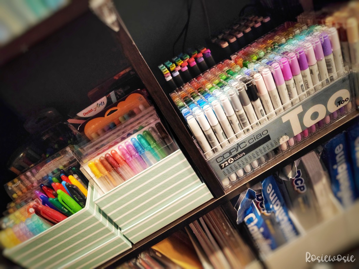 Copics, pens, pennen, Sakura, Gelly roll, Frixion, Craft Corner